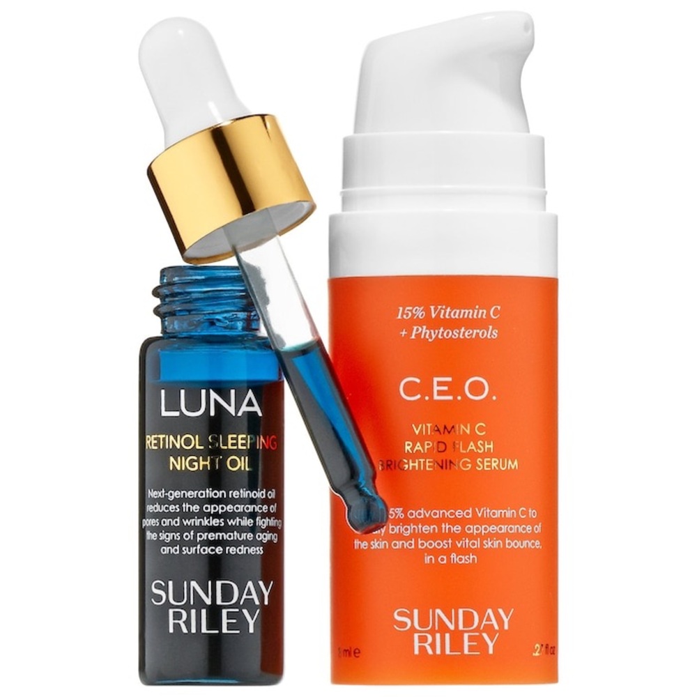 Sunday Riley Multivitamins 15% Vitamin C+ Retinol Mini Set- CEO Serum & Luna Oil